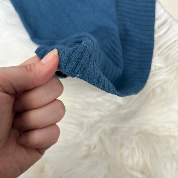 TORY BURCH Mock Neck Knit Sweater Womens XS Wool Cashmere Blend Winter Nautical - Picture 11 of 11